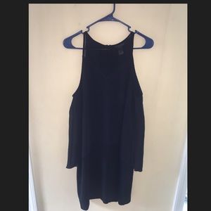 Two layer navy blue tank top dress